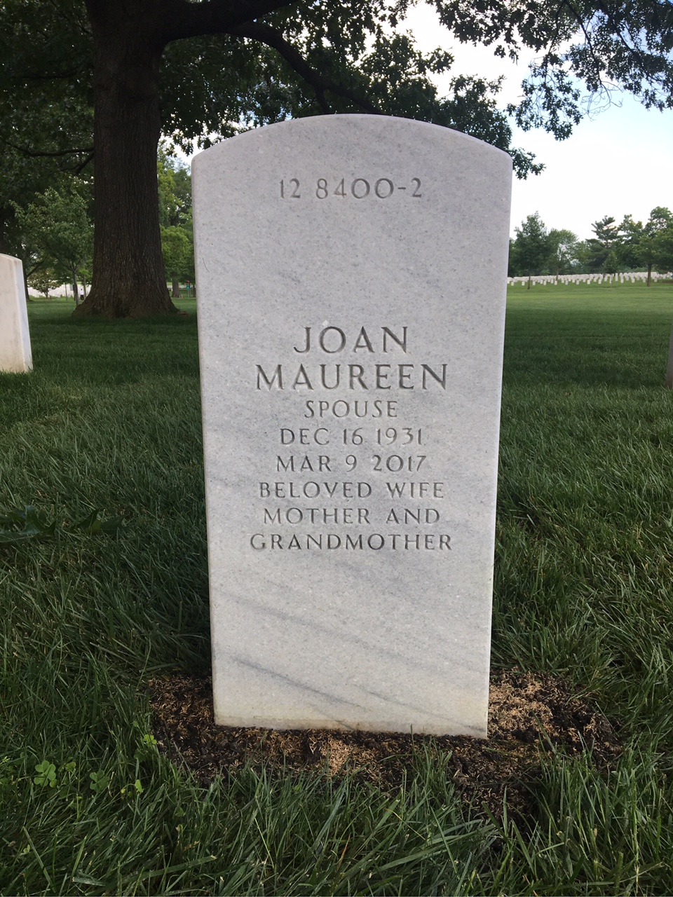 Back of headstone — William Joseph Gustafson