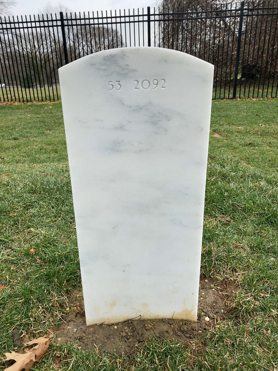 Back of headstone — Timothy Anderson
