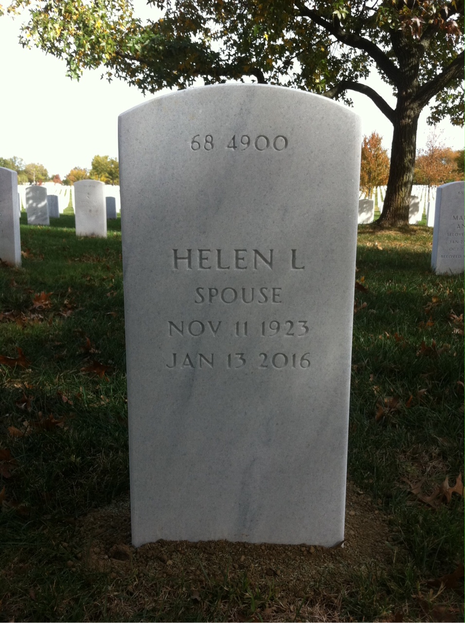 Back of headstone — Joseph Obadowski
