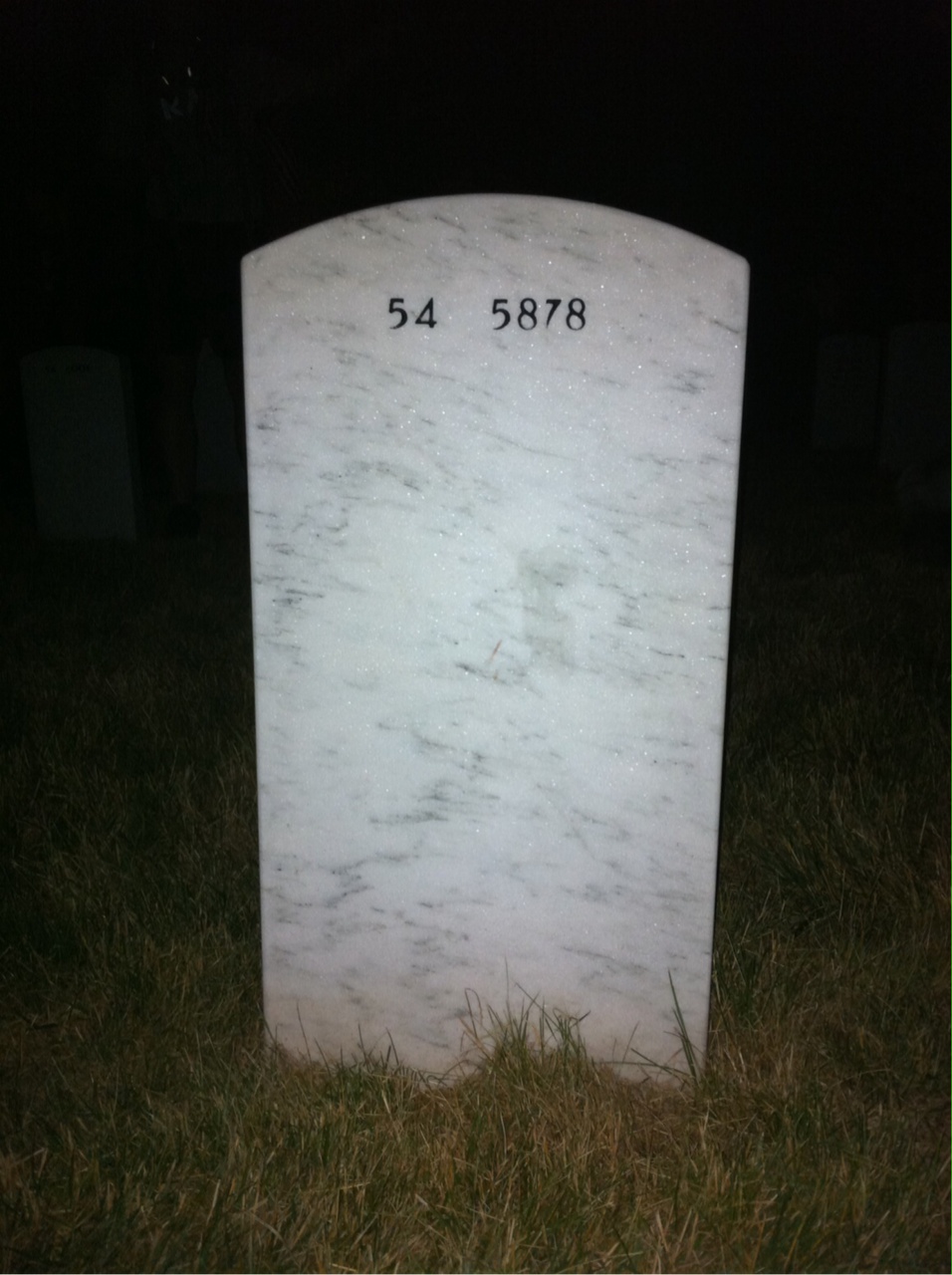 Back of headstone — John Moran
