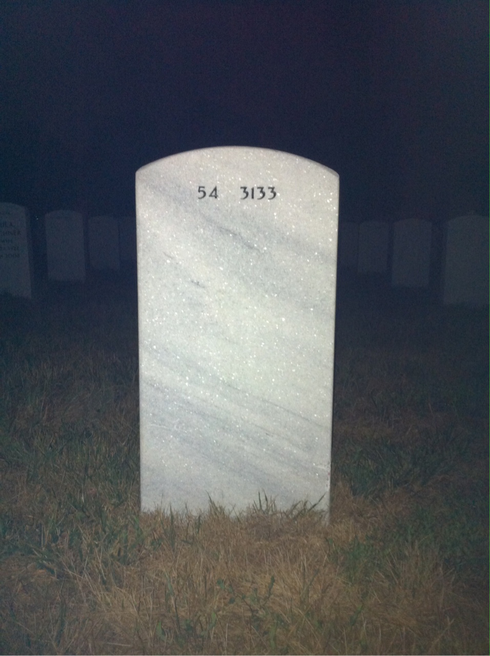 Back of headstone — John Cowart