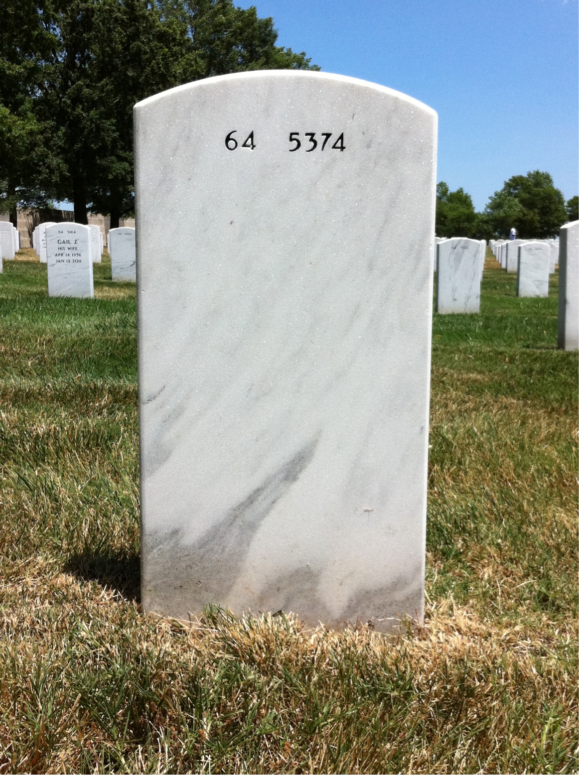 Back of headstone — Robert Hart