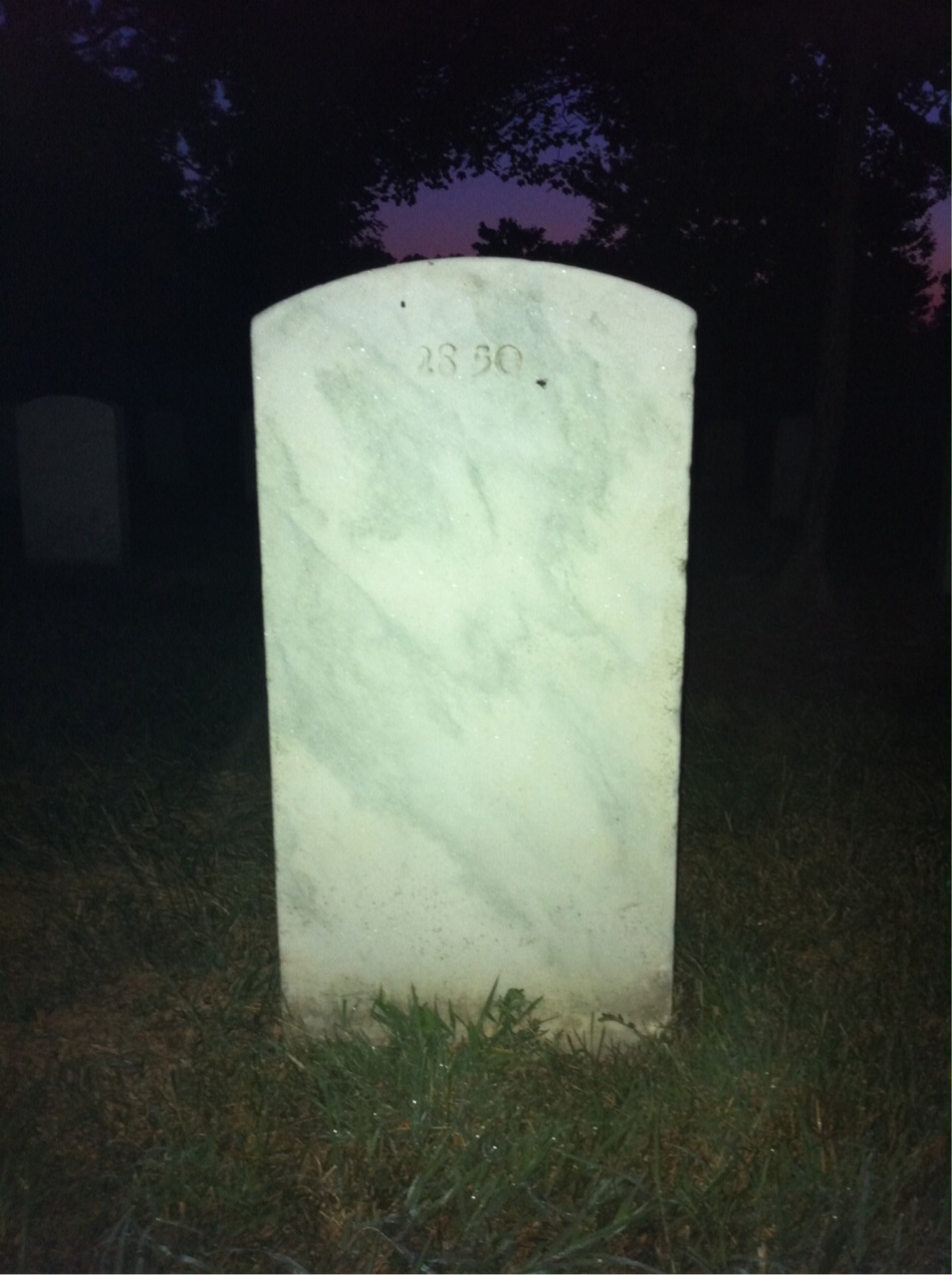 Back of headstone — James Mulhearn