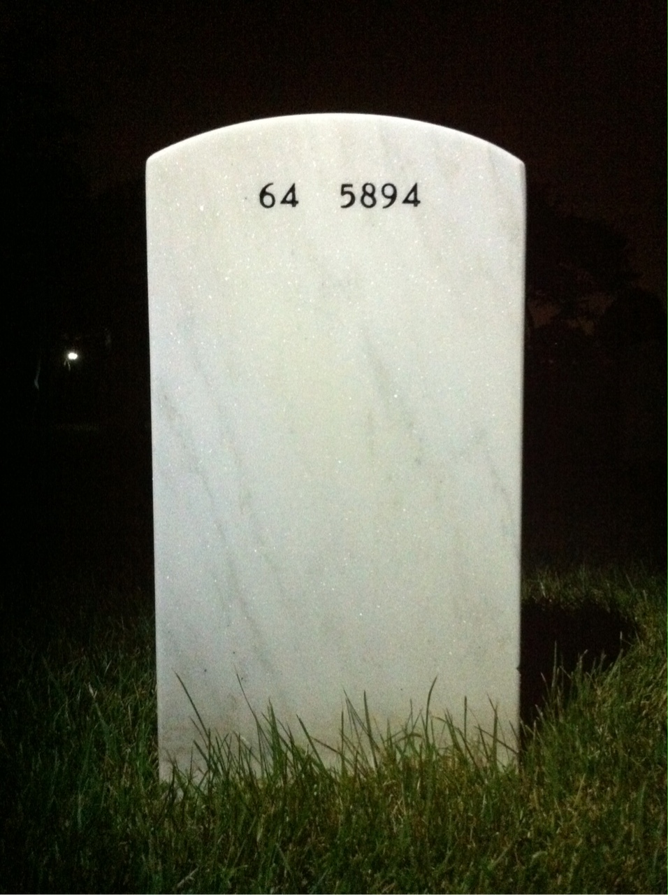 Back of headstone — Charles Crowe
