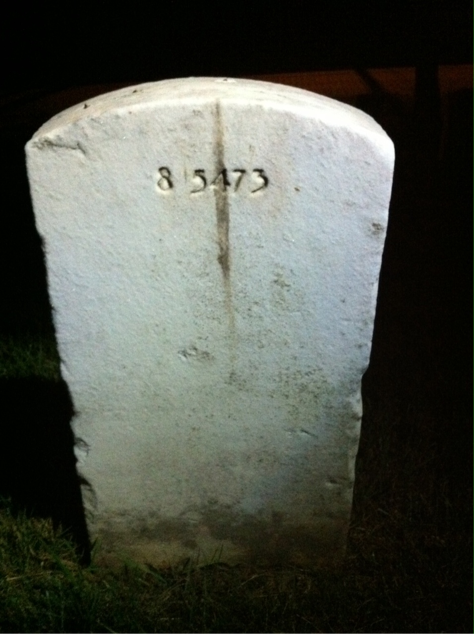 Back of headstone — Lester Moffatt