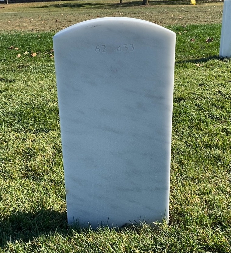 Back of headstone — Hershell Murray