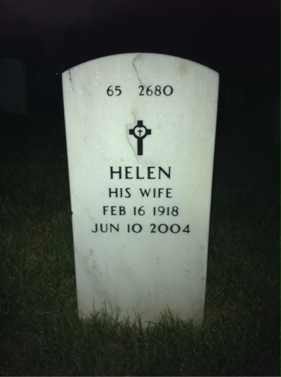 Back of headstone — Henry Naylor