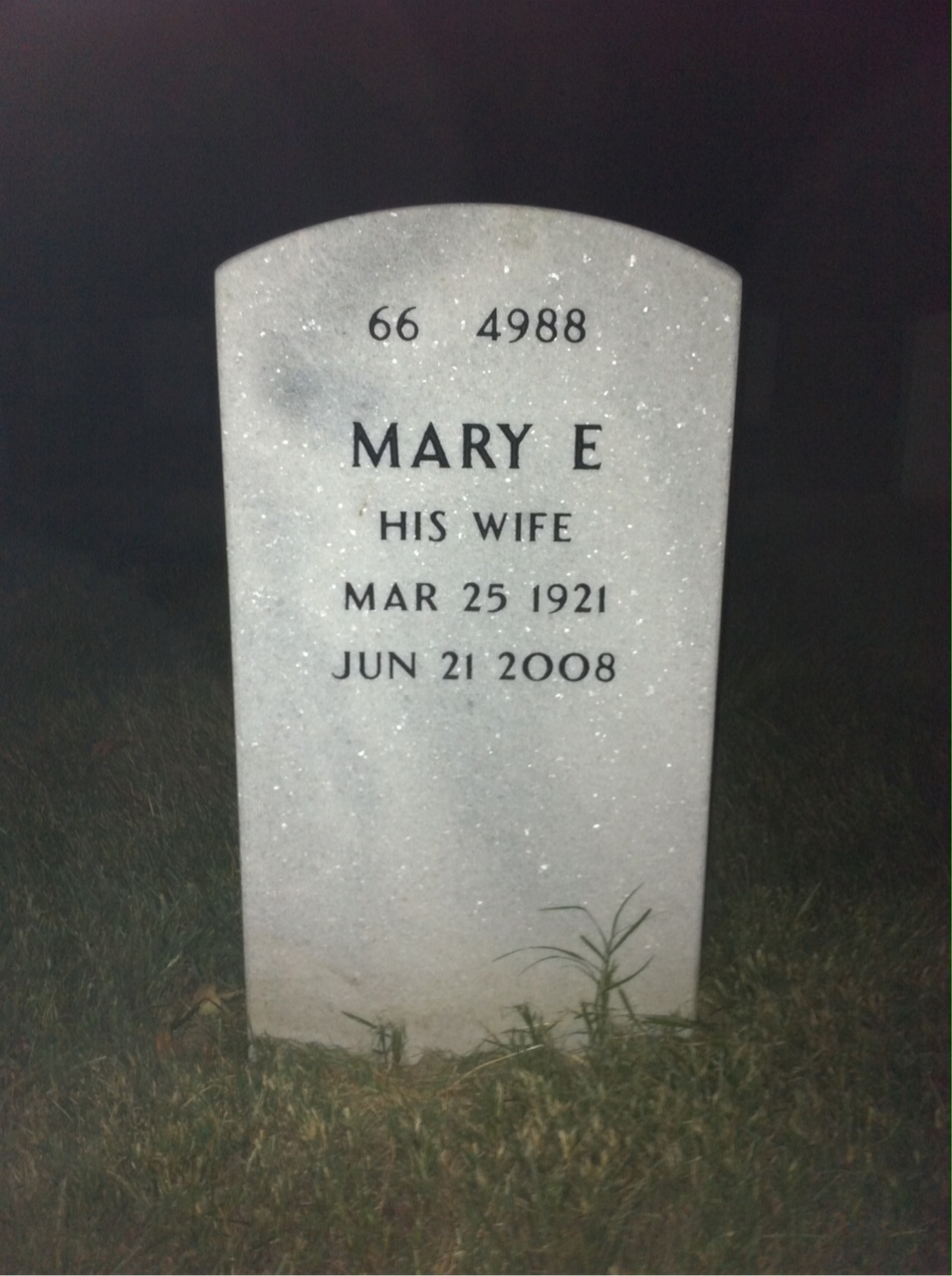 Back of headstone — Alexander Lamanna