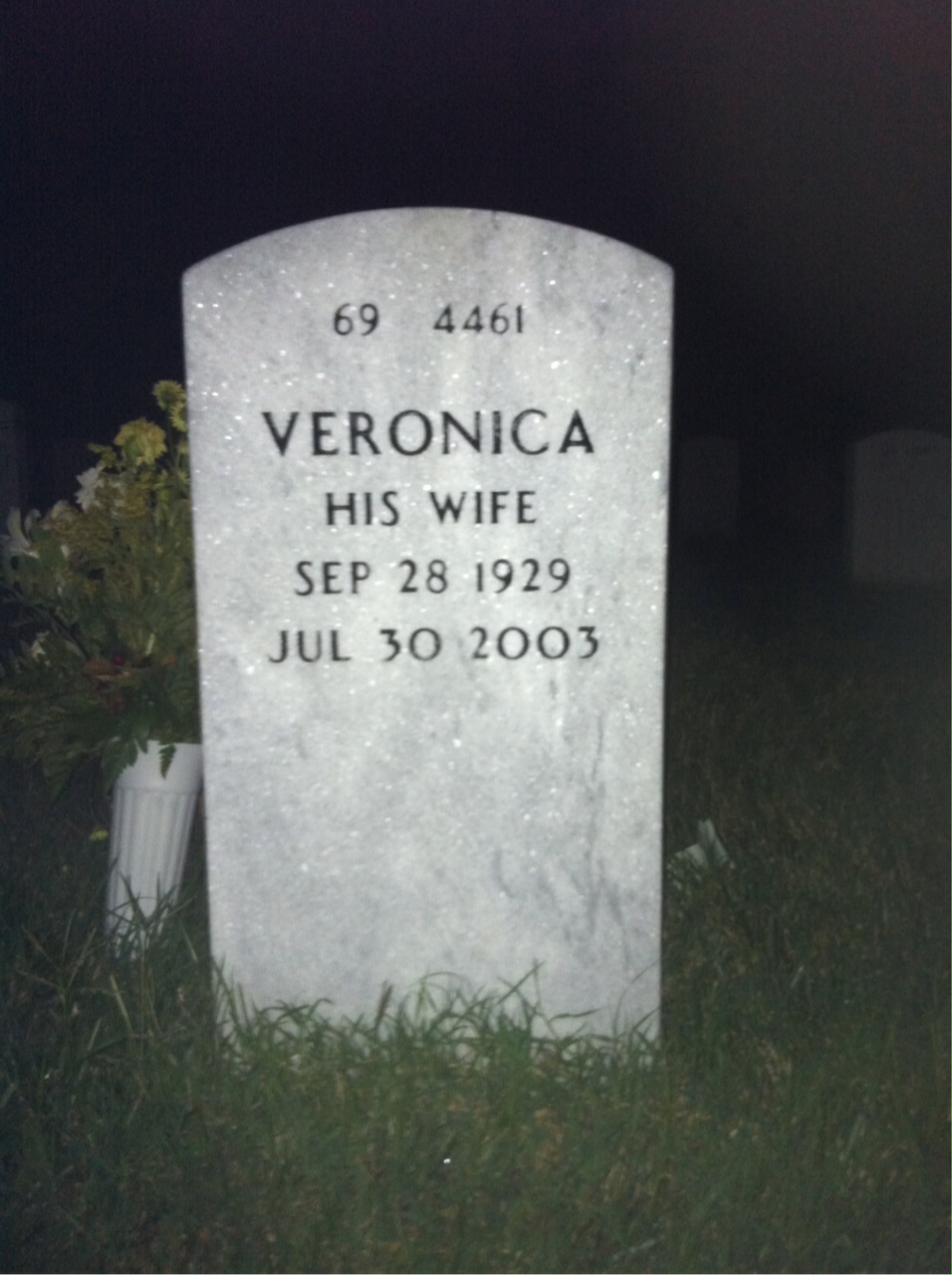 Back of headstone — John Pavelle