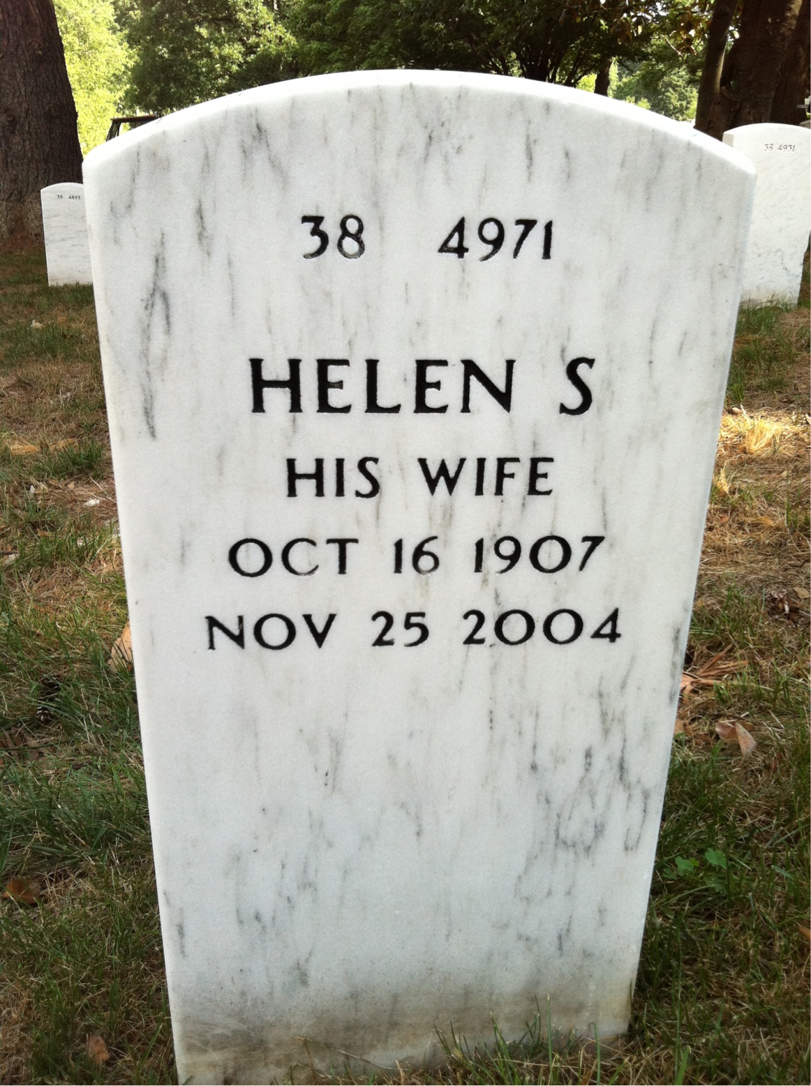 Back of headstone — Daniel Bender