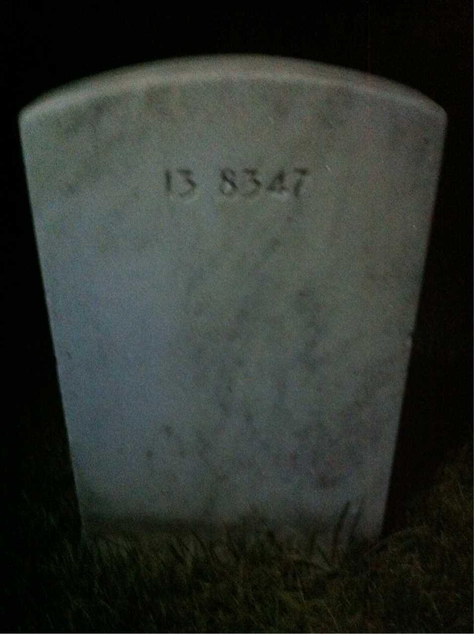 Back of headstone — George Myers