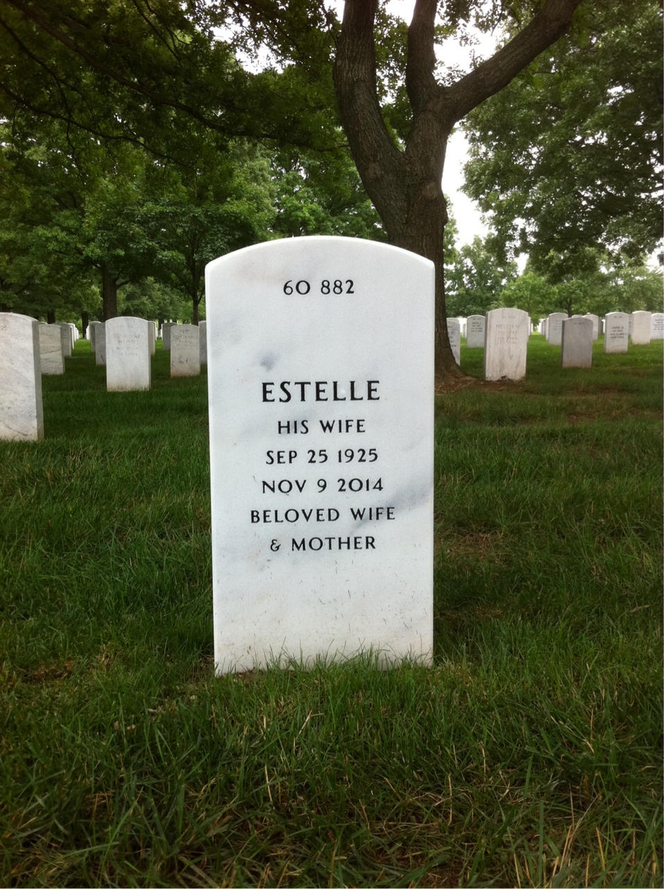 Back of headstone — Raymond Gables