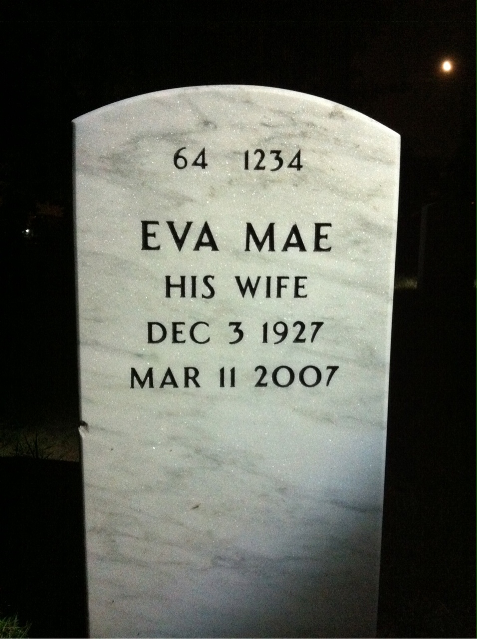 Back of headstone — Charles Goetz