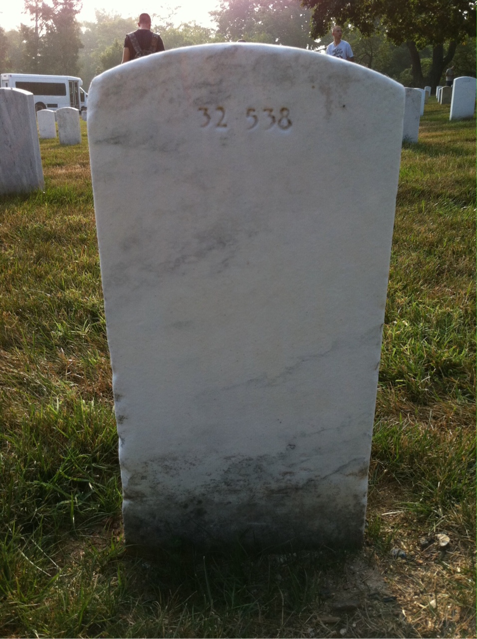Back of headstone — Homer Bigelow