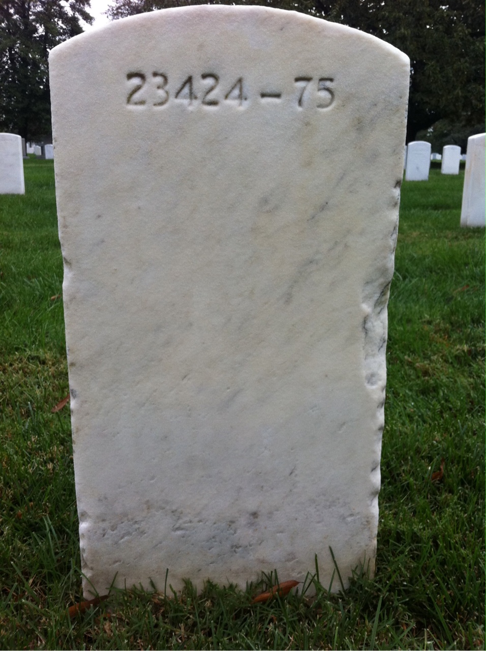 Back of headstone — John Biddle