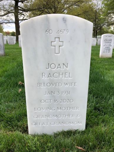 Back of headstone — Russell Baker
