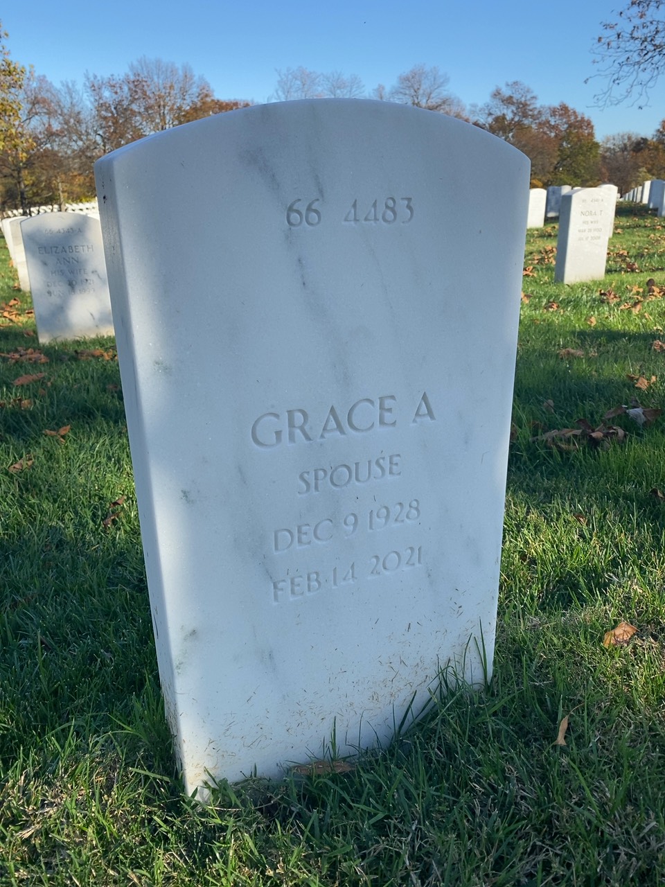 Back of headstone — James O'Leary