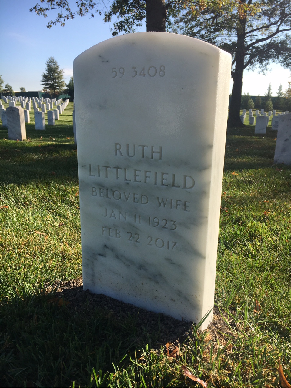 Back of headstone — Samuel Wiggans