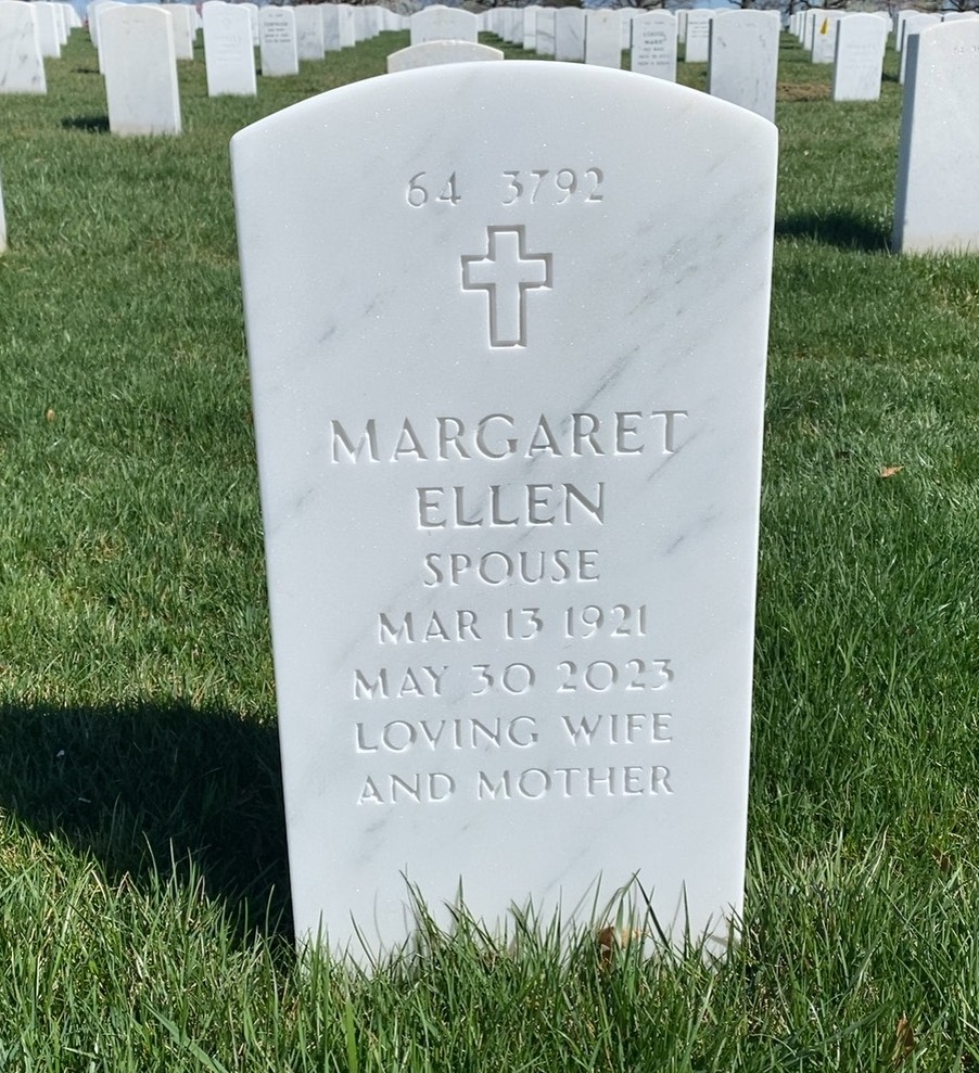 Back of headstone — Arnold Johnson