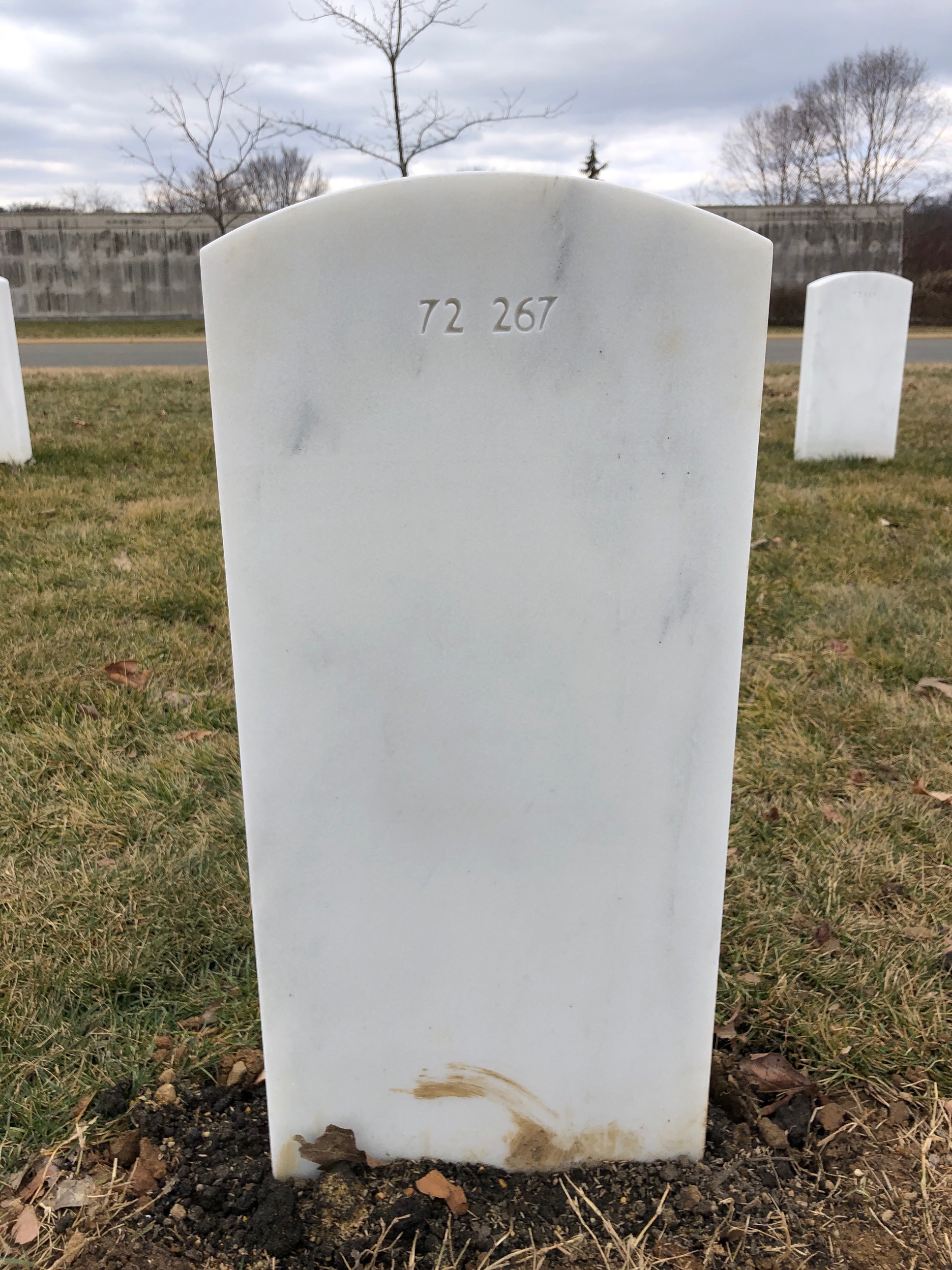 Back of headstone — Thomas P Riley