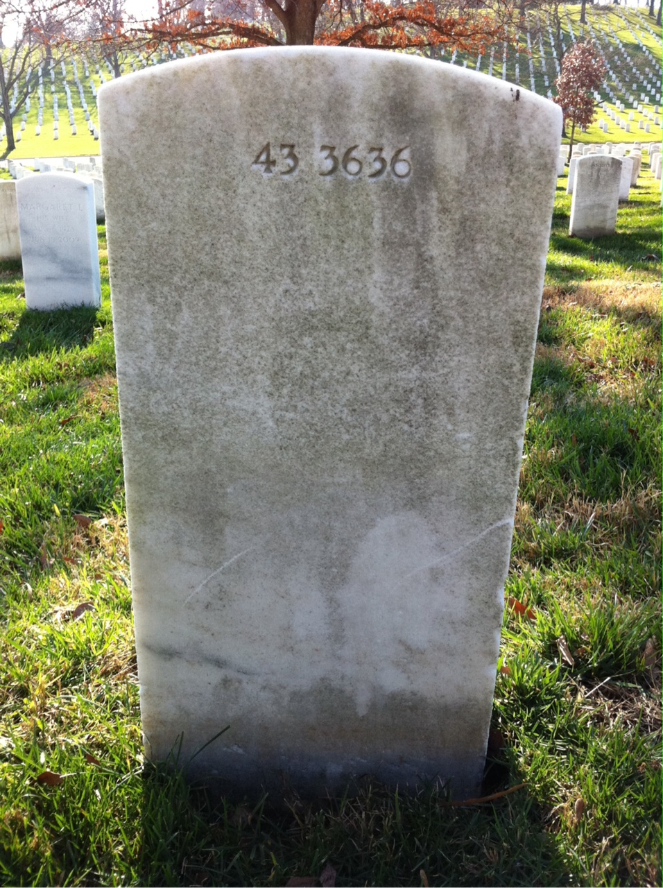 Back of headstone — Martin Cummings