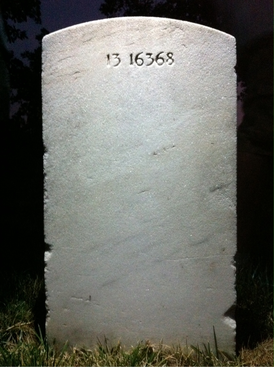 Back of headstone — Wesley Behme