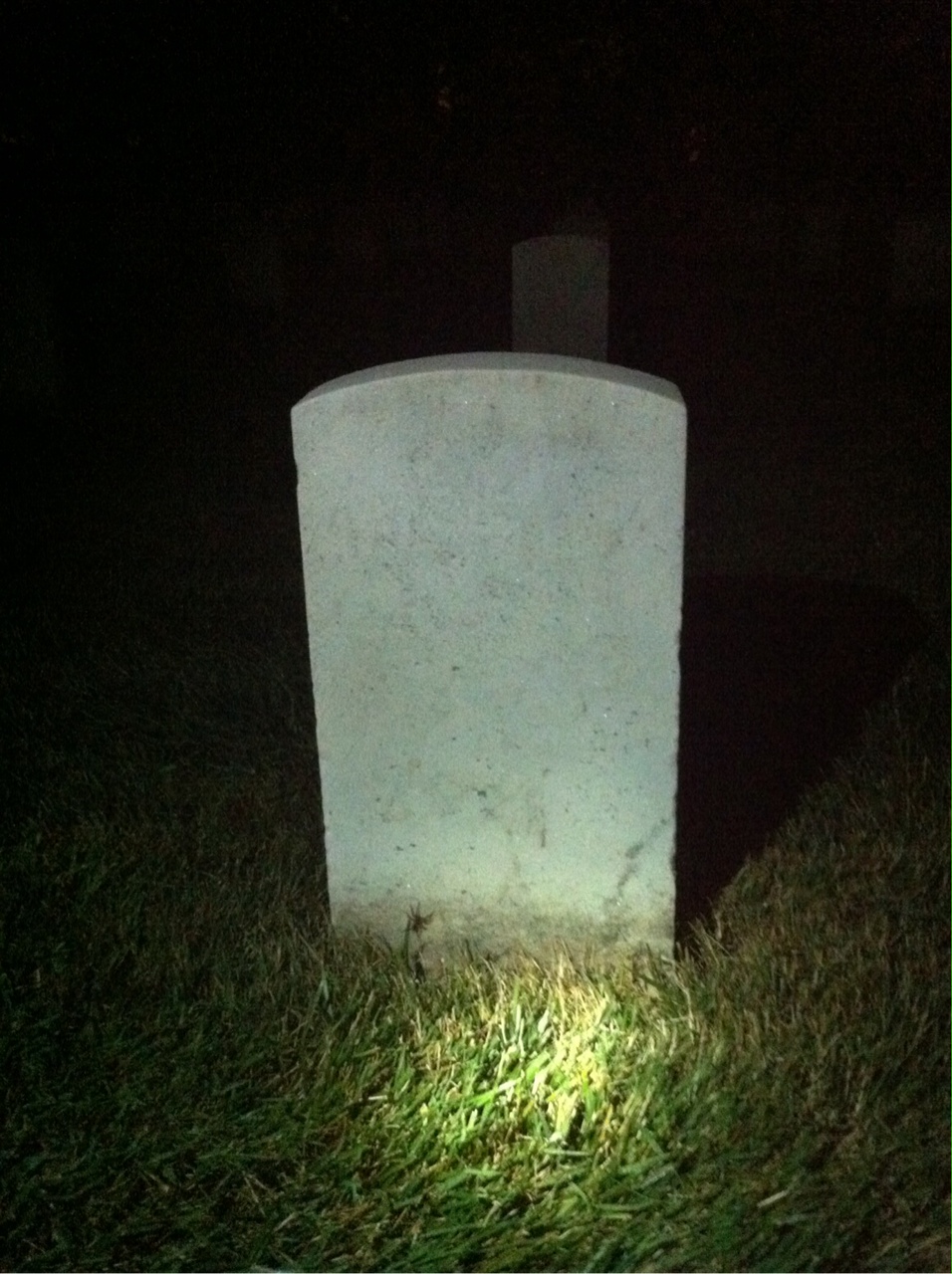 Back of headstone — Jacob Adams