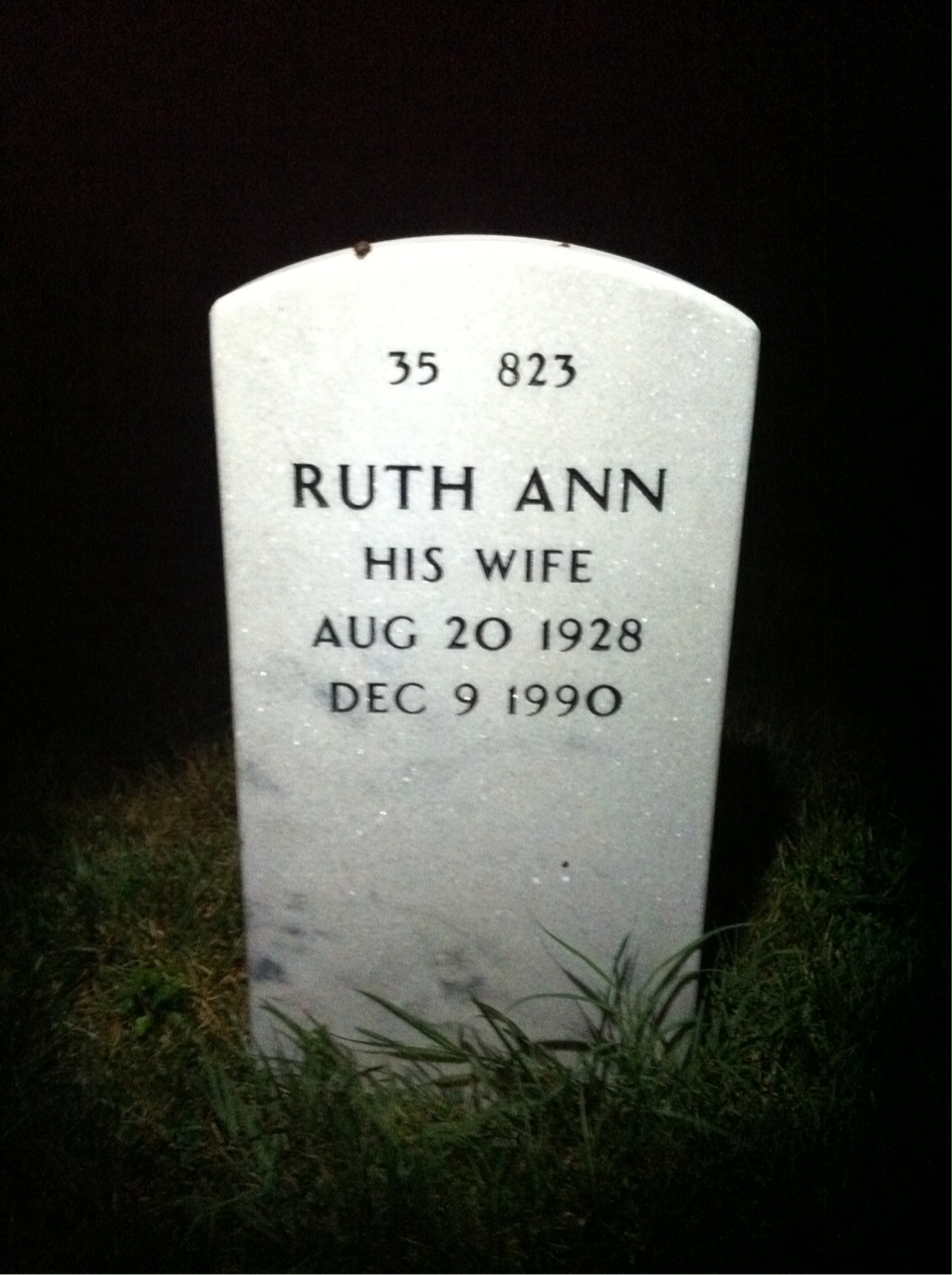 Back of headstone — Edward Dinkins