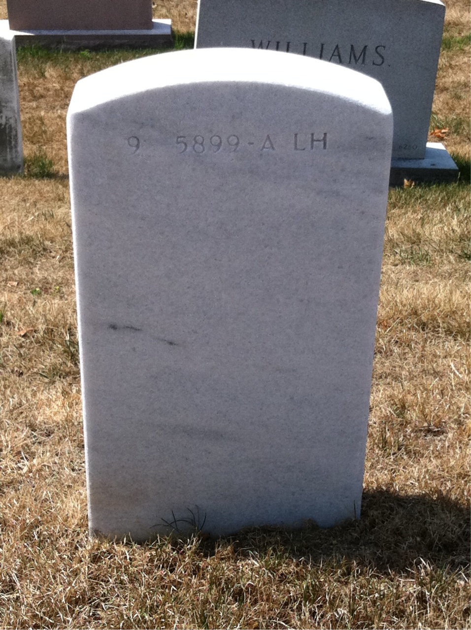 Back of headstone — Robert Arrotta