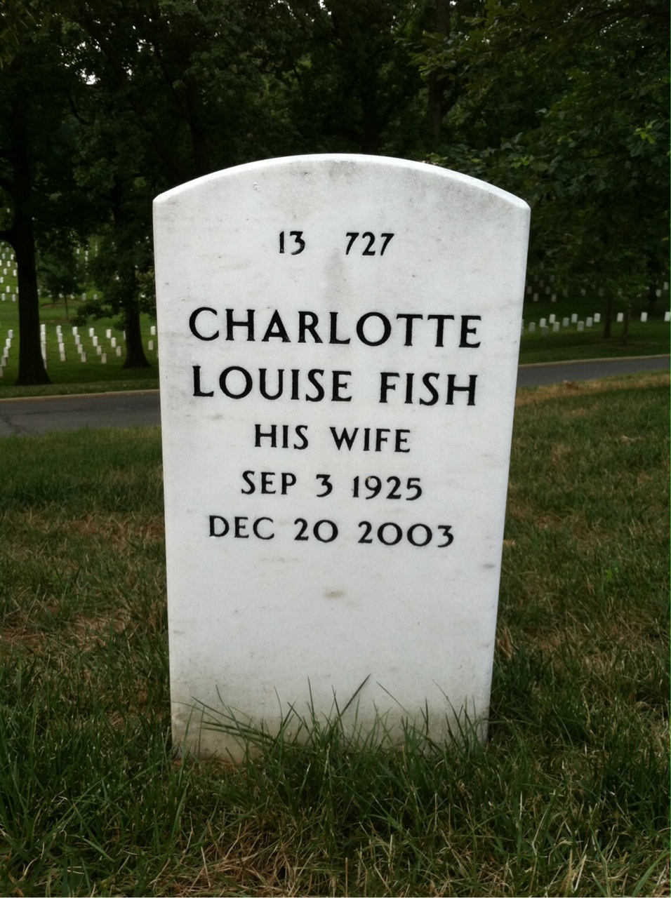 Back of headstone — William Powell