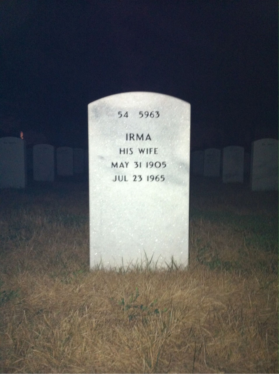 Back of headstone — Malcolm Craig