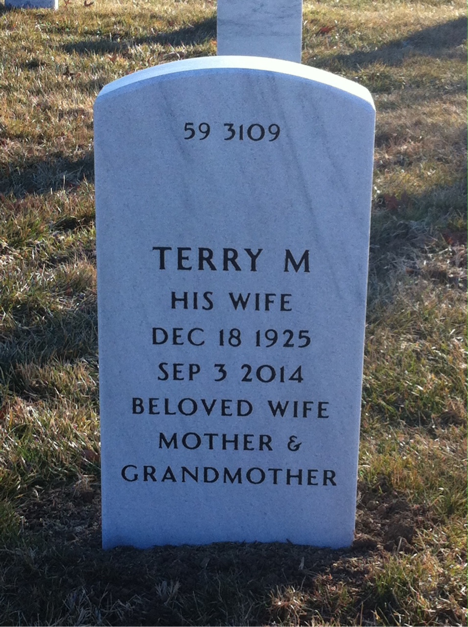 Back of headstone — Henry Kobayashi