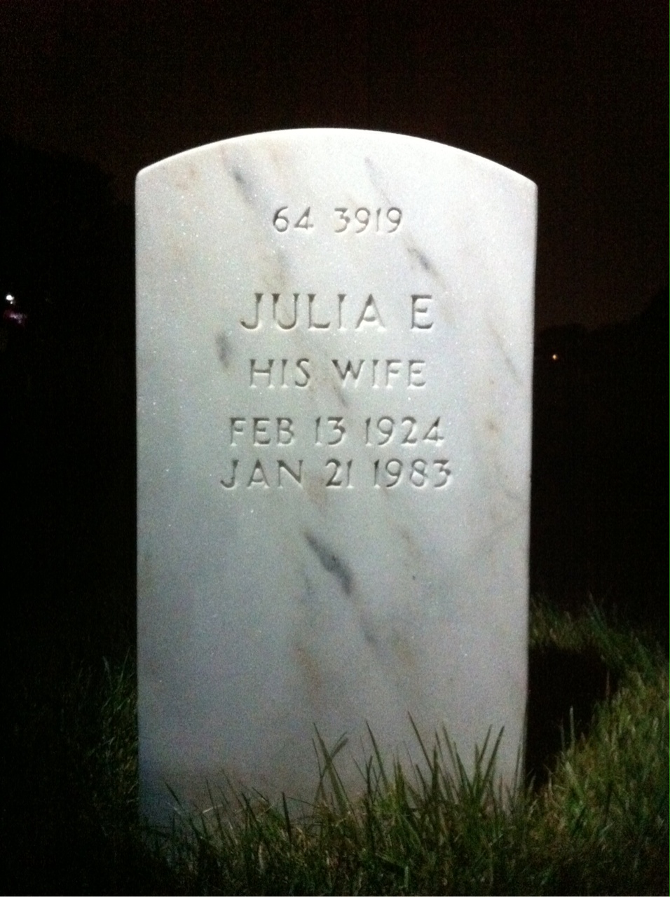 Back of headstone — Joseph Badger