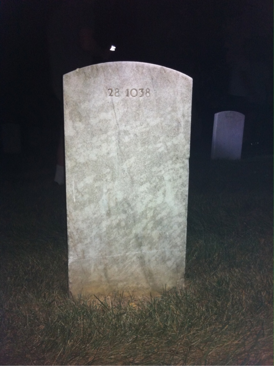 Back of headstone — George Moore