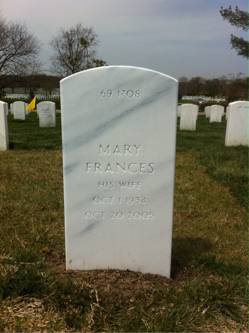 Back of headstone — Norbert Drumm