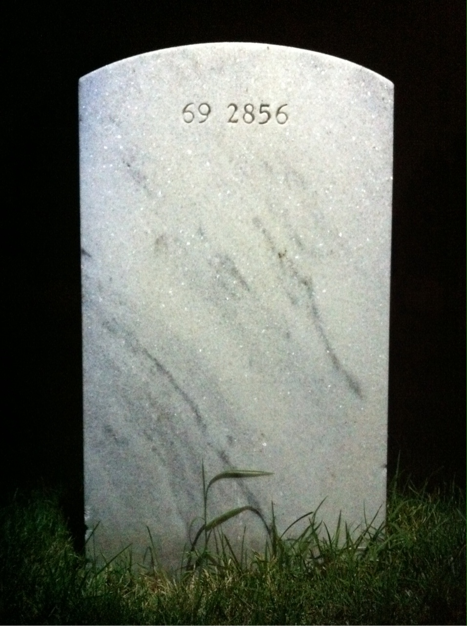 Back of headstone — Daniel Avery