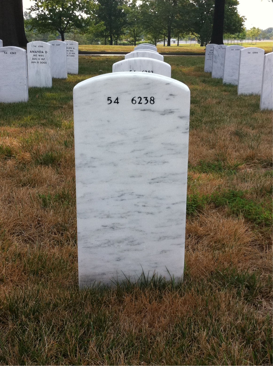 Back of headstone — Herbert Woudenberg