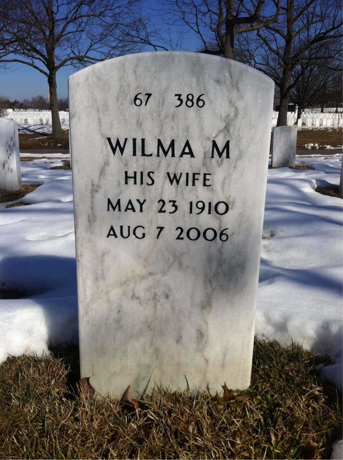 Back of headstone — George Madden