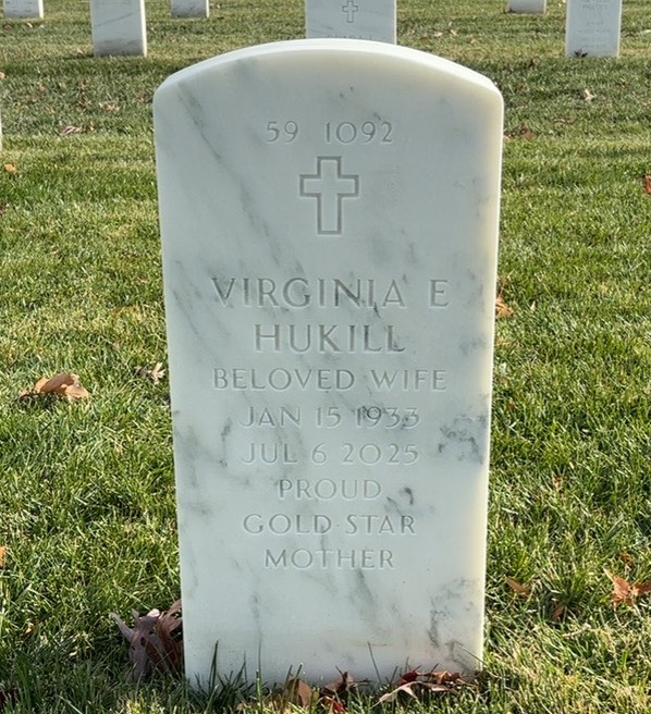 Back of headstone — Henry Hukill