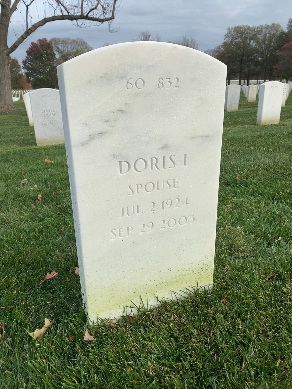 Back of headstone — Ronald Jacobson