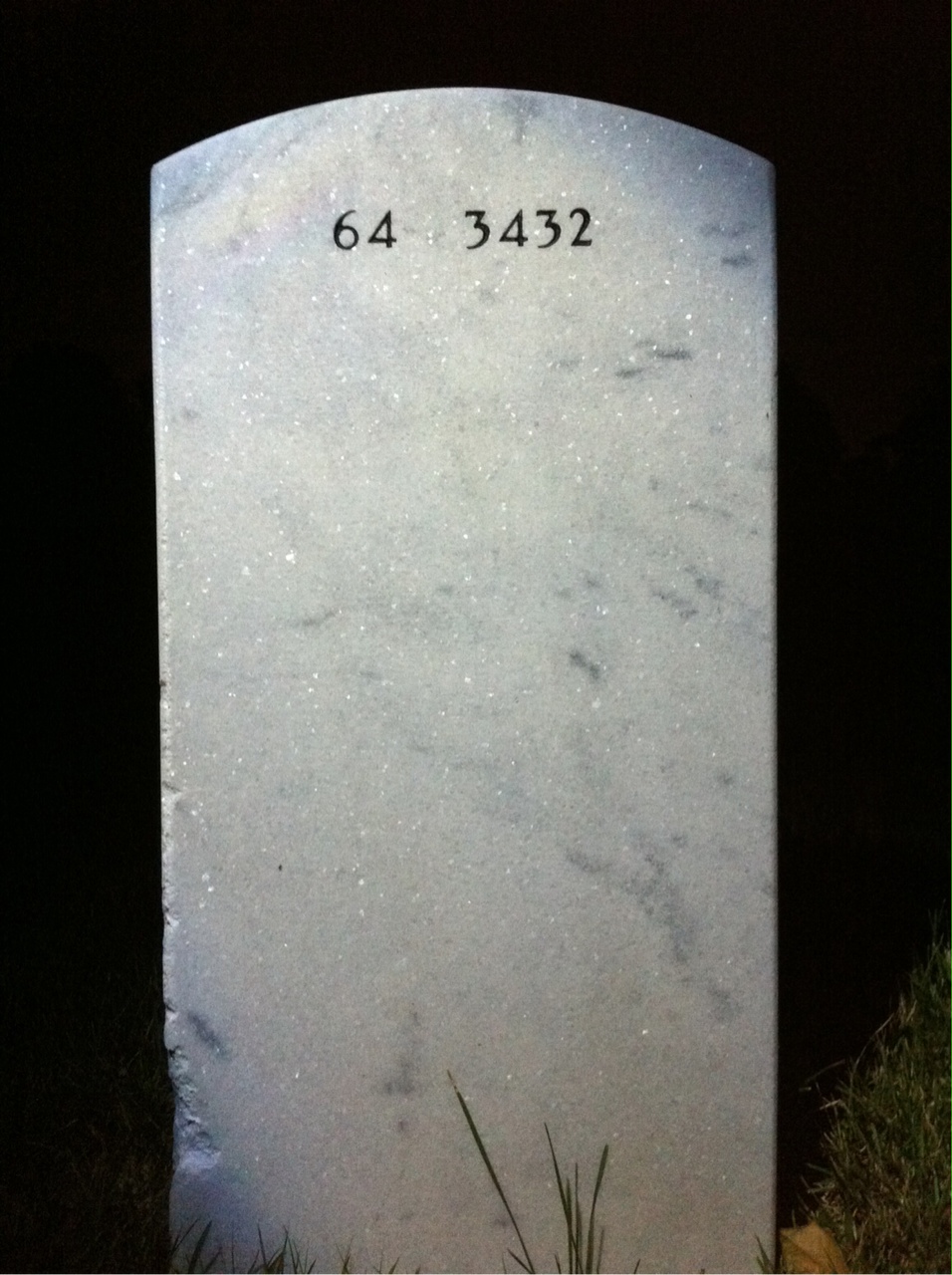 Back of headstone — Glenn Jones