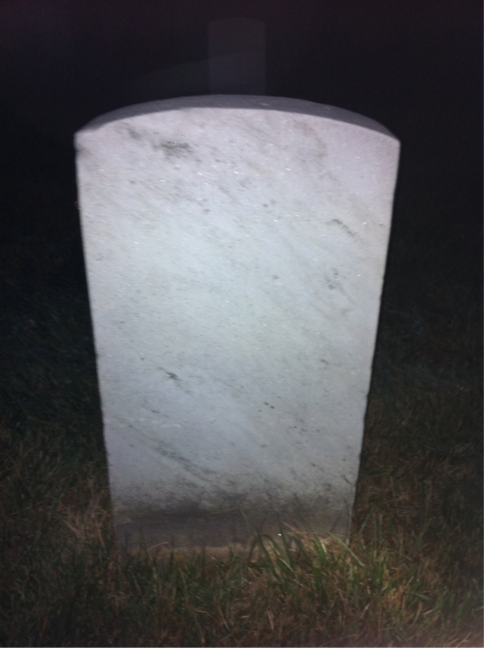 Back of headstone — Noble Boies