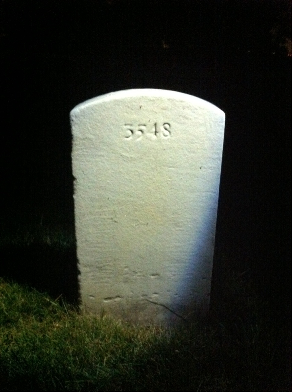 Back of headstone — Paul Baker