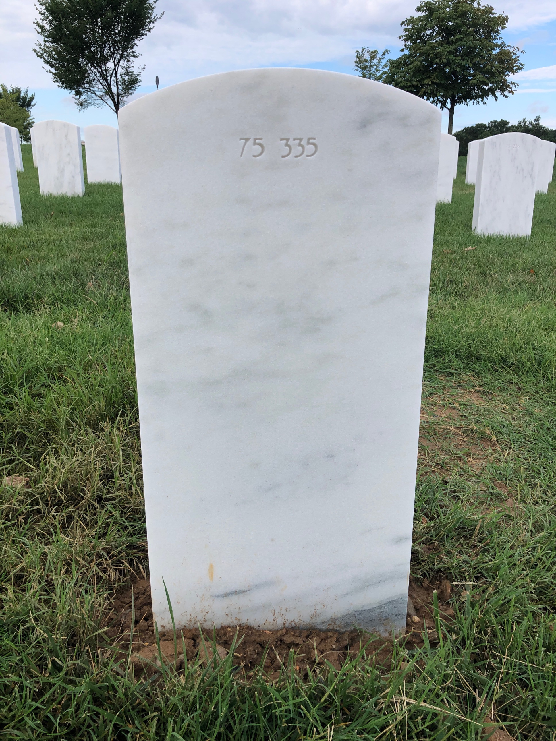 Back of headstone — Walter Allen