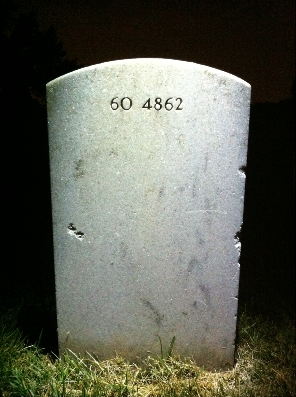 Back of headstone — Michael Morrissey