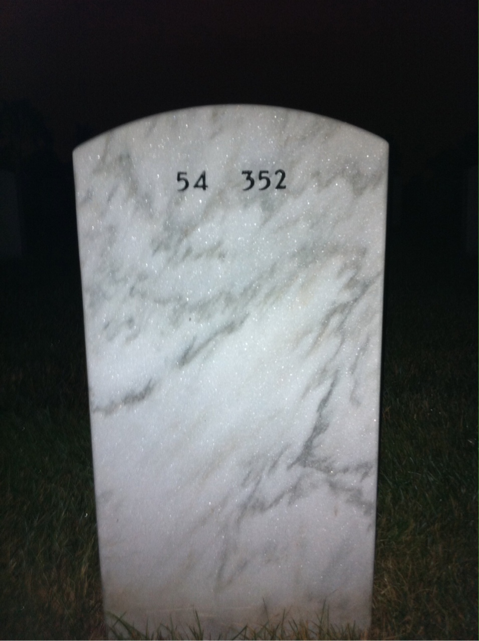 Back of headstone — James Walker