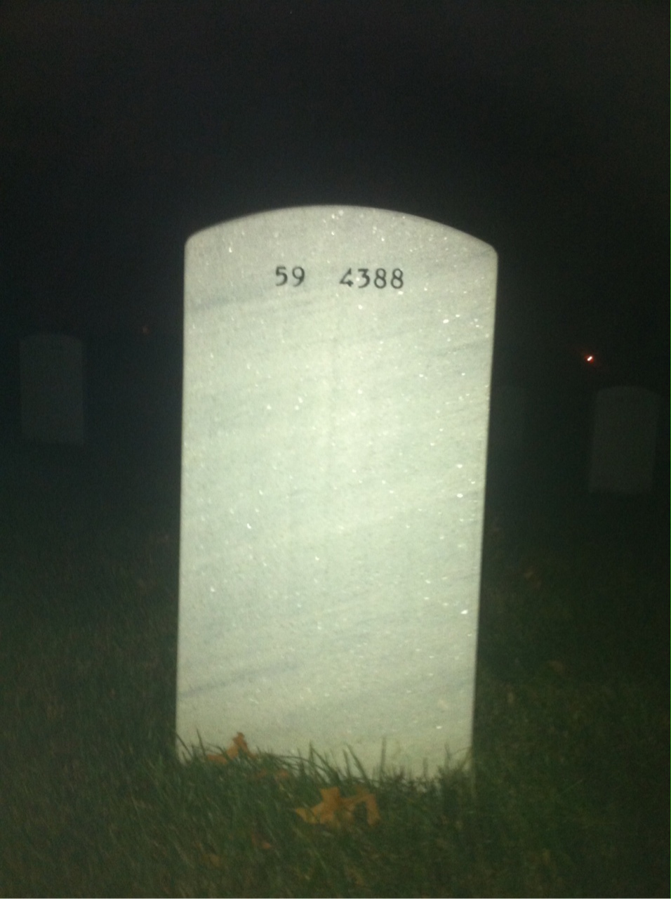 Back of headstone — Budd Arnold