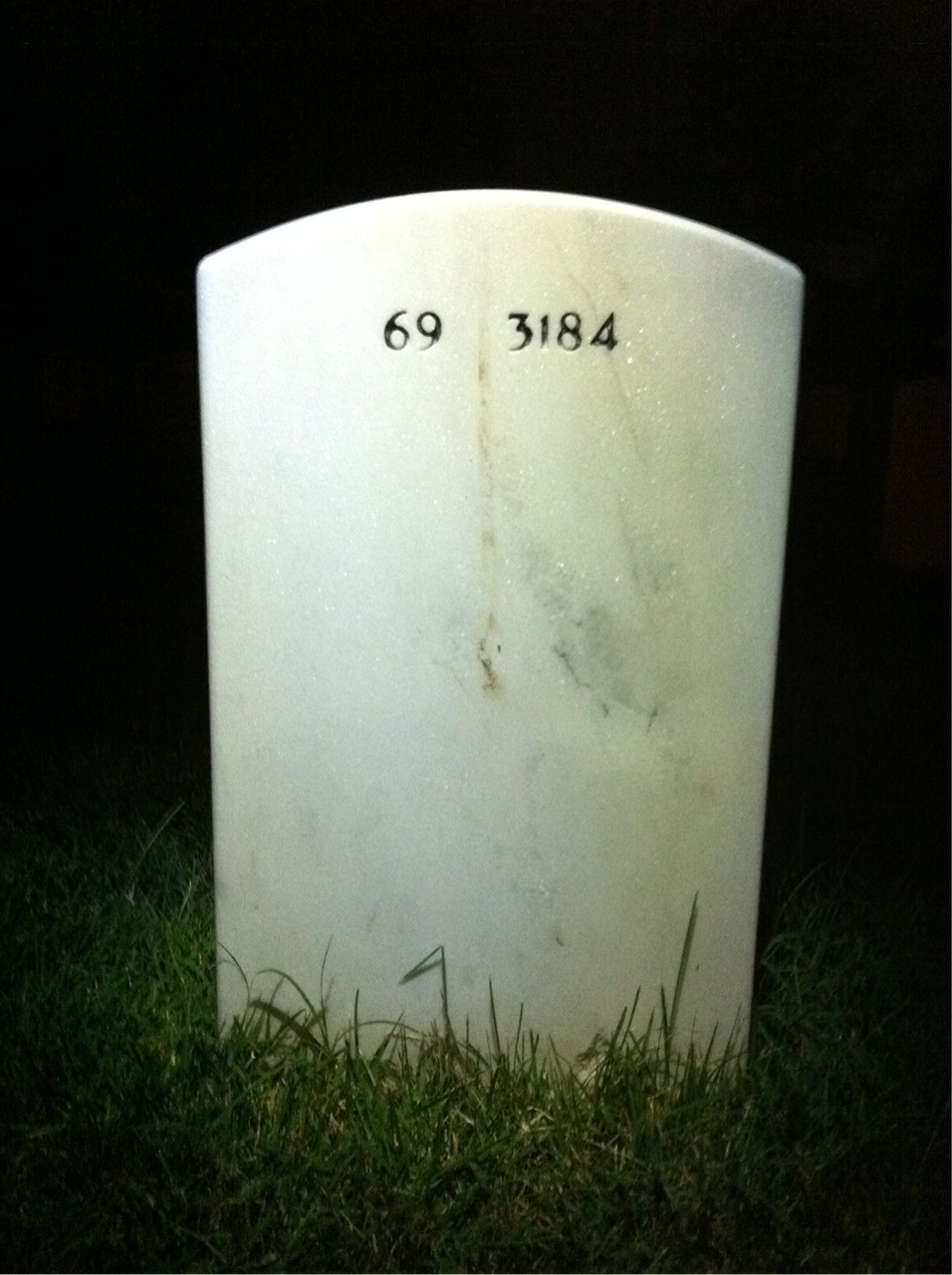 Back of headstone — David Herrmann