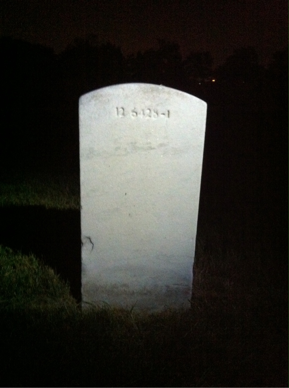 Back of headstone — Junior Mitchell