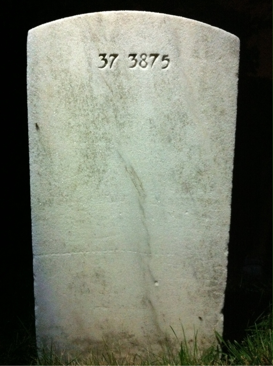 Back of headstone — Milton Collins